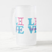 ♊ Liebe Gemini-Zodiac-Mattiert-Bier Mattglas Bierglas (Vorderseite Links)