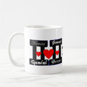 ♊ Liebe Gemini-Zodiac Sign Classic Kaffee Kaffeetasse (Links)