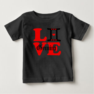 ♊ Liebe Gemini-Zodiac Sign Raglan Baseball Baby T-shirt