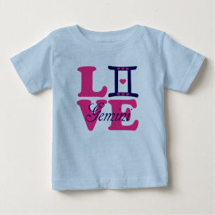 ♊ Liebe Gemini-Zodiac Sign Raglan Baseball Baby T-shirt