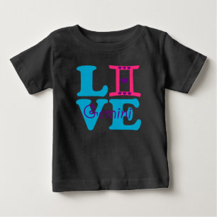 ♊ Liebe Gemini-Zodiac Sign Raglan Baseball Baby T-shirt