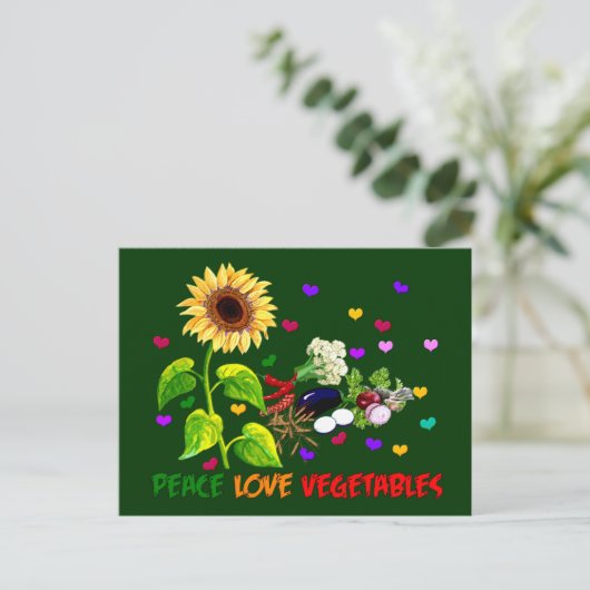 Liebe Gemüse Postkarte (Stehend Vorderseite)