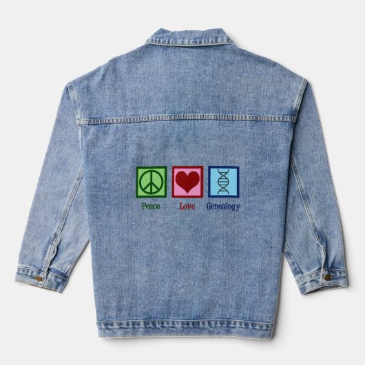 Liebe Genealogie des Friedens Jeansjacke (Rückseite)
