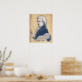 Liebe = Genius - Mozart Poster (Küche)