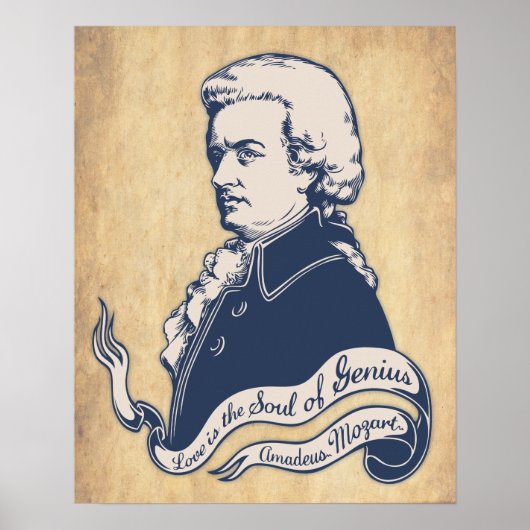 Liebe = Genius - Mozart Poster (Vorne)