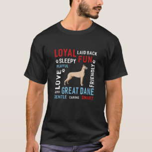 Liebe Gentle Smart Clever Great Dane Dog Frauen M T-Shirt