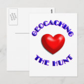 Liebe Geocaching und Jagd Postkarte (Vorne/Hinten)
