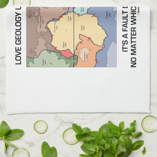 Liebe Geologie bedingungslos fehleranreißend Geschirrtuch (Gefaltet)