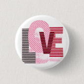 Liebe Geometric Magenta Letter Button (Vorderseite)