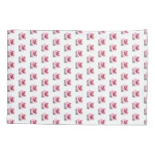 Liebe Geometric Magenta Letter Kissenbezug (Rückseite)