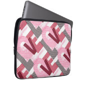 Liebe Geometric Magenta Letter Laptopschutzhülle (Vorne Rechts)
