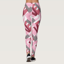 Liebe Geometric Magenta Letter Leggings