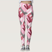 Liebe Geometric Magenta Letter Leggings (Vorderseite)