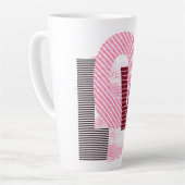 Liebe Geometric Magenta Letter Milchtasse (Linke Ecke)