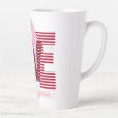 Liebe Geometric Magenta Letter Milchtasse (Rechts)
