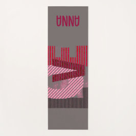 Liebe Geometric Magenta Letter Yoga Mat Yogamatte