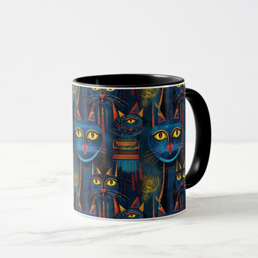 Liebe geometrische Gotik Tasse (VorderseiteRechts)