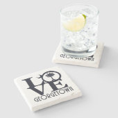 LIEBE Georgetown SC Steinuntersetzer (Seitenansicht)