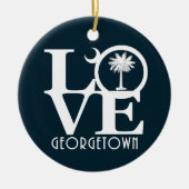 LIEBE Georgetown South Carolina Keramik Ornament (Vorne)