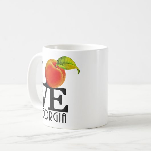 LIEBE Georgia 11oz Kaffeetasse (Vorderseite Links)