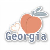 Liebe Georgia Peach Aufkleber (Vorderseite)