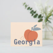Liebe Georgia Peach Postkarte (Stehend Vorderseite)