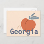Liebe Georgia Peach Postkarte (Vorne/Hinten)