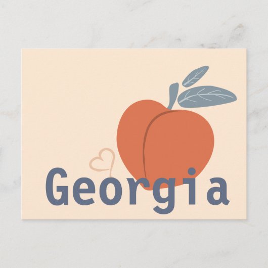 Liebe Georgia Peach Postkarte (Vorderseite)