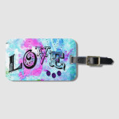 Liebe Gepäckmarke Gepäckanhänger (Vorderseite (Horizontal))