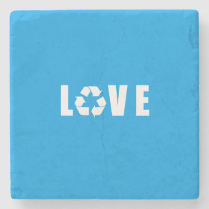 Liebe gerecycelt steinuntersetzer