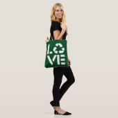 Liebe gerecycelt tasche (Am Model)
