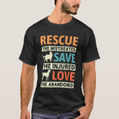 Liebe gerettete gestopfte Tiere Hunde Welpen oder  T-Shirt (Vorderseite)