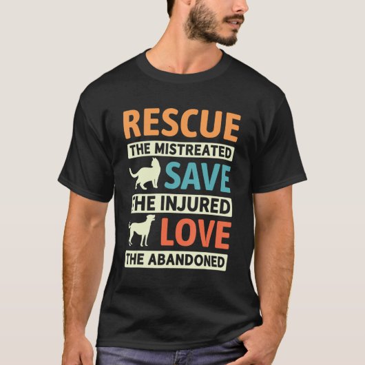 Liebe gerettete gestopfte Tiere Hunde Welpen oder T-Shirt (Vorderseite)
