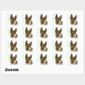 Liebe German Shepherd Puppy Dog Stickers (Blatt)