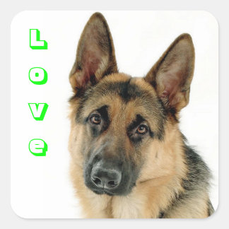 Liebe German Shepherd Puppy Dog Stickers