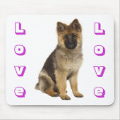 Liebe German Shepherd Welpe Hund Computer Mousepad (Vorne)