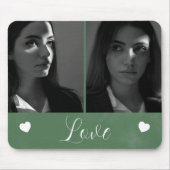 Liebe Geschenk 2 Foto Türkisgrün Mousepad (Vorne)