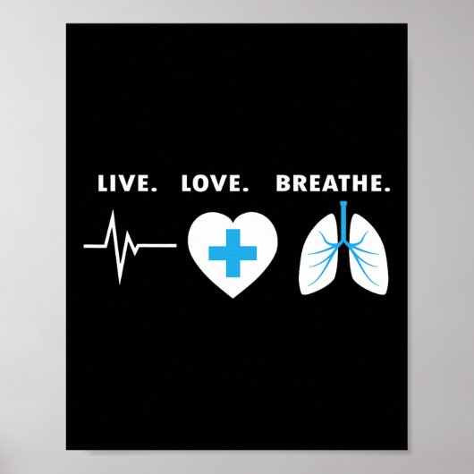 Liebe - Geschenk des Respirationstherapeuten Poster (Vorne)