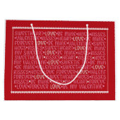 Liebe-Geschenk-Tasche des Valentines Tages Große Geschenktüte (Rückseite)