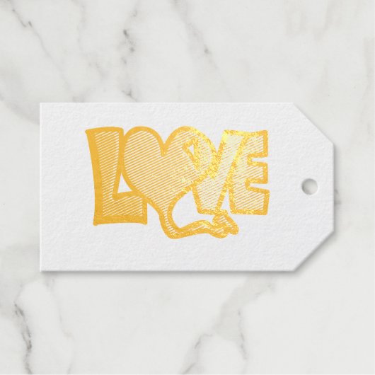 Liebe Geschenkanhänger (Vorderseite (Horizontal))