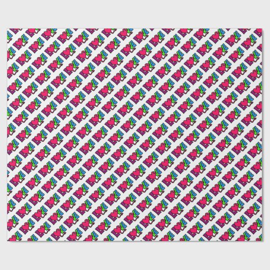 Liebe Geschenkpapier (Flach)