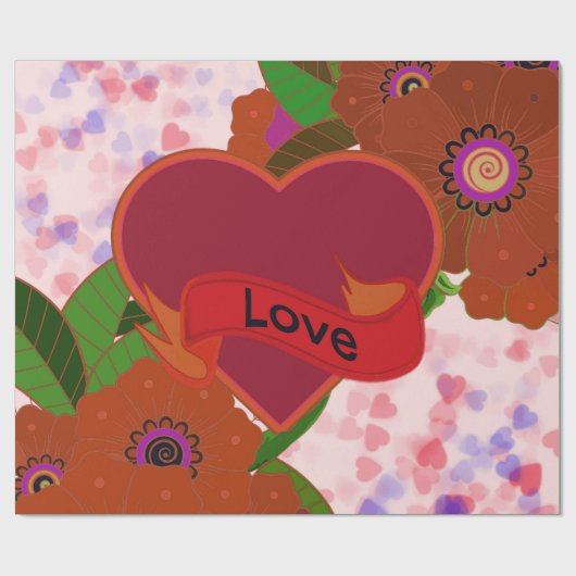 Liebe Geschenkpapier (Flach)