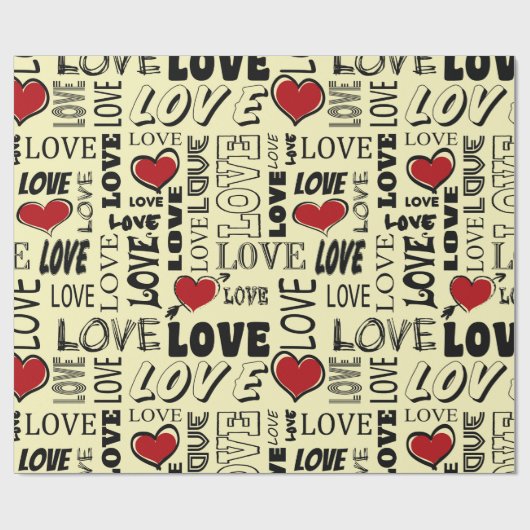 Liebe Geschenkpapier (Flach)