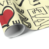 Liebe Geschenkpapier (Rolleneckpunkt)