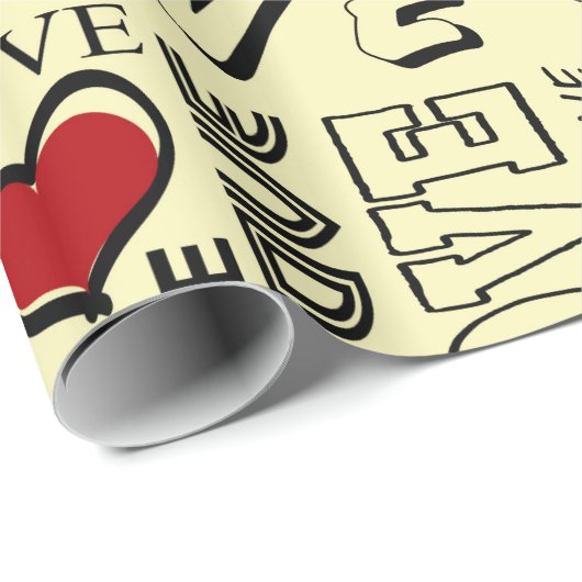 Liebe Geschenkpapier (Rolleneckpunkt)