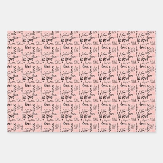 Liebe Geschenkpapier Set (Vorderseite 2)