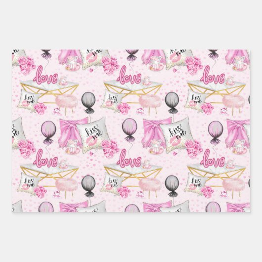 Liebe Geschenkpapier Set (Vorderseite)