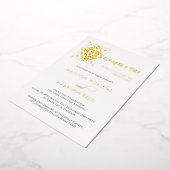 Liebe-Geschichte einmal auf Hochzeit Gold Folieneinladung (Gedreht)