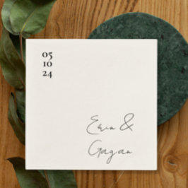 Liebe-Geschichte Hochzeitsnapkins Serviette