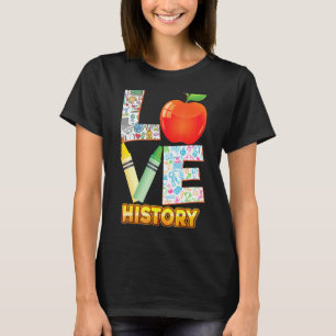 Liebe Geschichte Kinder Lehrer zurück zur Schule I T-Shirt